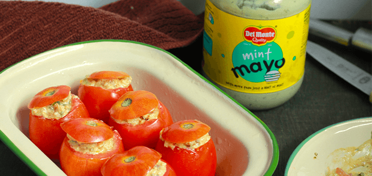 Del Monte TOMATOES STUFFED WITH MINT MAYO AND PANEER Recipe